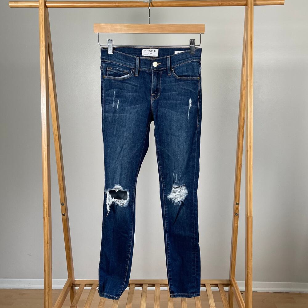 Frame • Le Skinny De Jeanne Walgrove Distressed Skinny Jeans